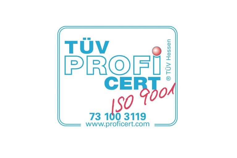 TÜV-Logo ISO 9001 73 100 3119
